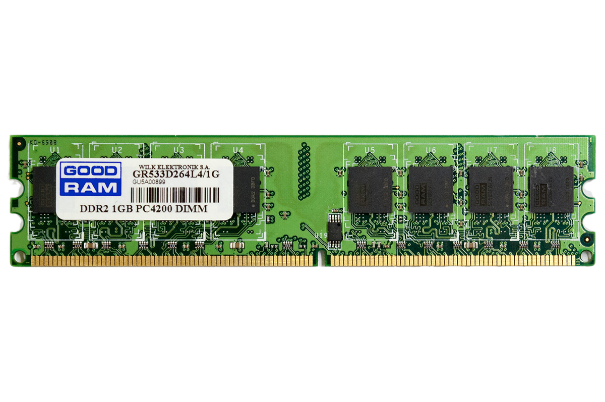 DIMM, 1GB. DDR II SDRAM, PC2-4200, CL4